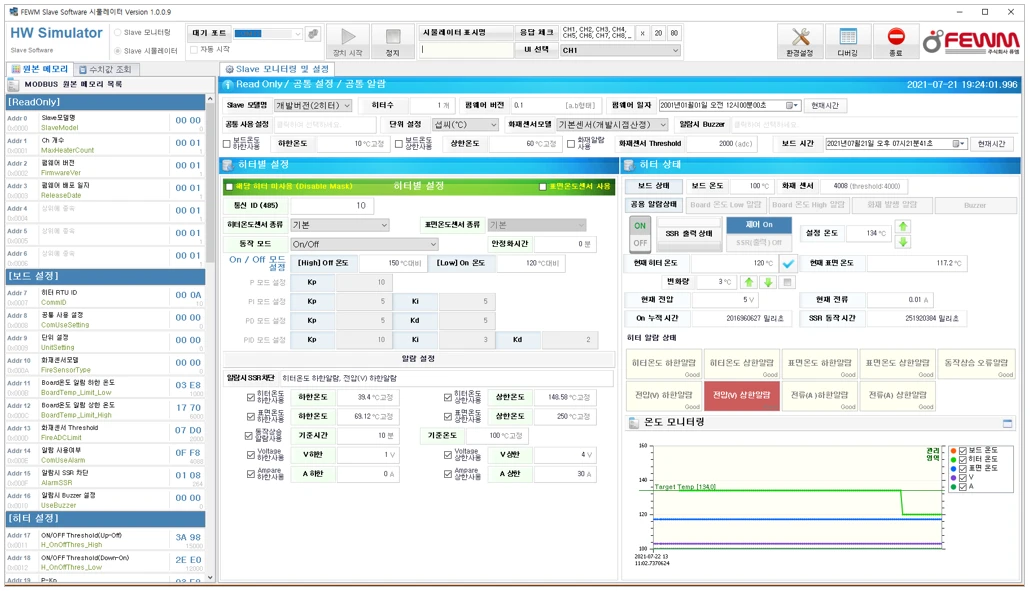 [Fewm] 히터 온도제어 하드웨어
<br> ㆍ개발언어: C#(Framework4.5.2)
 ㆍ개발툴: Microsoft Visual Studio 2019, 2022, Nextion HMI, KiCAD, OrCAD, SMT32 Arm
 ㆍ개발시기: 작업 시기 : 2021. 7
<br>