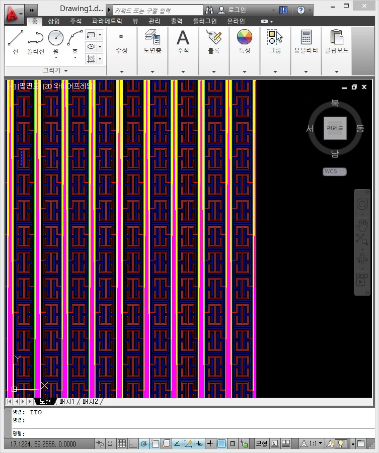 [Ito] ITO 패턴별 Parameter Processing, 미리보기, CAD(2005~2015) Export, DFX File Create.
<br>핸드폰 터치 ITO 패턴 자동 Drawing Software 개발 (CAD 연동 및 DFX 내보내기)
<br> ㆍ개발언어: Microsoft .Net Framework 4.0  (C# Winform- Client Profile환경)
 ㆍ개발툴: Visual Studio 2013
 ㆍ개발시기: 2014. 5 ~ 2014. 7
<br>