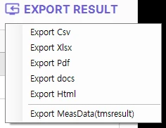 서브메뉴, Export result