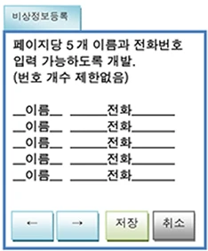 비상 번호 등록